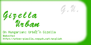 gizella urban business card